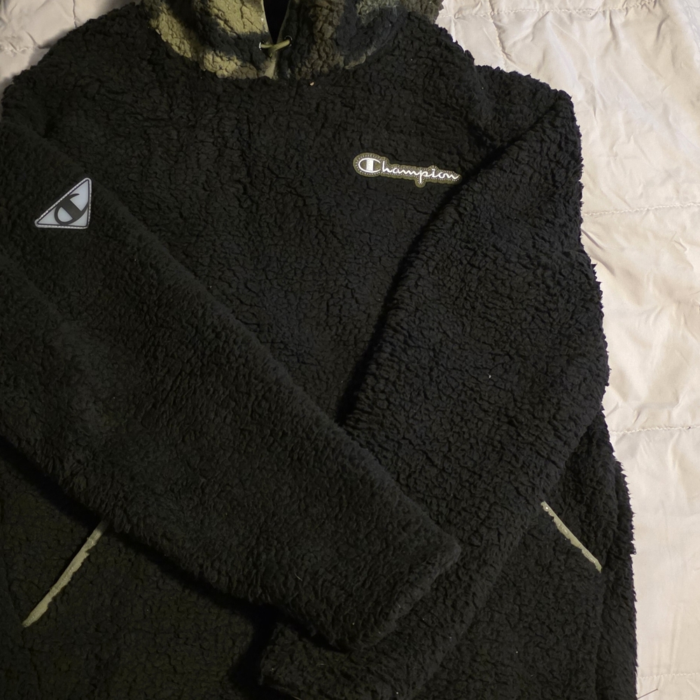 Champion Black Sherpa Hoodie